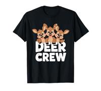 Deer Crew Cartoon Forest Animals Funny Retro Artwork Hunting T-Shirt