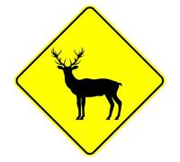 Deer Crossing Sign Deer Xing Warning Plaque for Outdoor Funny Slow Down Sign Square 30x30CM Aluminum Signs for Street Road Garden Christiams Novelty Gifts Rustproof Fade Resistant