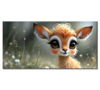 Deer Diamond Art Kits Adults, 5D Animal Diamond Painting Kit with Accessories, DIY Full Drill Crystal Art Cross Stitch Embroidery Pictures, Gem Arts and Crafts for Kids Decor Gifts 50x100cm y-578