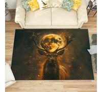 Deer Door Mat - Deer Rug, Wild Animal Rugs for Living Room Bedroom, Washable Non Slip Soft Small Carpet, Patterned Area Rugs & Home Decor 50x80 cm