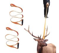 Deer Drag Rope Orange Deer Puller Sled Rope with Self-Lock Loop and Easy-to-Grip Handle Pull Strap Hunting Gear Accessories for Men Rope Heavy Duty Hunters Grip Tow Durable Safety Deer Drag Harness