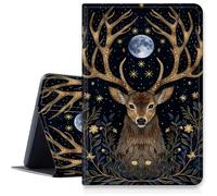 Deer Dream Moon Case for iPad Pro 11 inch (2024 Model, 5th Gen), Shockproof PU Leather Folding Adjustable Stand Case with Auto Sleep/Wake for 11" iPad Pro 5th Gen 2024