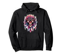 Deer Dreamcatcher Floral Spirit Animal Boho Style Art Pullover Hoodie