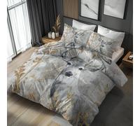 Deer Duvet Cover Sets King Size Bedding 3 Piece, Hunting Forest Animal Pattern Reversible Quilt Cover & 2 Pillowcases, Soft Microfiber, Zip, Bedroom Decor & Gifts(GE115)