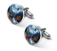 Deer Eagles1 Moon Cute Shirt Cufflinks for Men Tuxedo Shirts Metal Cuff Links Jewelry Accessories