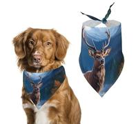 Deer Eagles1 Moon Funny Dog Bandanas Puppy Triangle Scarf Washable Bib for Small Medium Large Pet