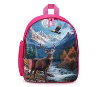 Deer Eagles1 Moon Travel Backpack Casual Daypack Shoulder Bag with Adjustable Straps for Hiking