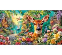 deer Educational Games 1000 Pieces Jigsaw Puzzle for Adults Wall Decoration and Gifts Beautiful Decoration Puzzle for Adults Kids 70x50/1000pcs