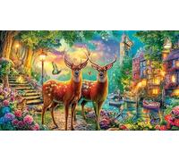 deer Educational Games 1000 Pieces Jigsaw Puzzle for Adults Wall Decoration and Gifts Beautiful Decoration Puzzle for Adults Kids 70x50/1000pcs