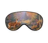 Deer Fall Wildlife Soft Sleep Mask Funny Eye Shade Blindfold Eyemask for Travel Sleeping