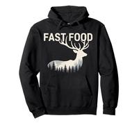 Deer Fast Food Hunter Hunting Deers Animal Funny Pullover Hoodie