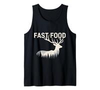 Deer Fast Food Hunter Hunting Deers Animal Funny Tank Top