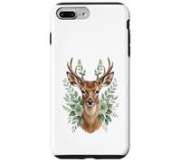 Deer Flower Portrait Botanical Forest Art Case for iPhone 7 Plus/8 Plus