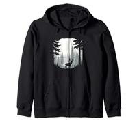 Deer Forest - Buck Hunting Lover Big Game Hunter Zip Hoodie