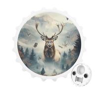 Deer Forests Dense Fog Beer Bottle Opener Magnetic Fridge Magnet Sticker for Home Bar Accessories