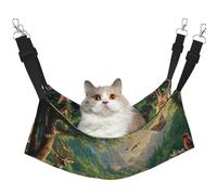 Deer, Foxes And Birds Printed Pet Hammock - Sleeping Hammock For Cats, Rabbits, Ferrets, Puppies, Small Animals