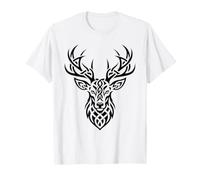 Deer Gaelic Motifs Ornamental Tribal Boho Line Art T-Shirt
