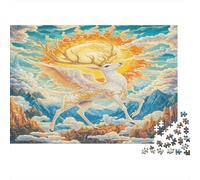 Deer God 1000 Pieces for Adults Difficult Hard Jigsaw Puzzles for Premium Cardboard Precise Interlocking Jigsaw Puzzle Great Gift For All Ages 1000pcs (75x50cm)