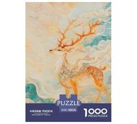 Deer God Jigsaw Puzzles for Adults Gifts 1000 Pieces Challenging Games Home Decors Brainteasing Mythological Monster Jigsaw Puzzle for Adults And Kids 38x26cm/1000pcs