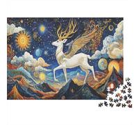 Deer God Jigsaw Puzzles Puzzle for Adults Kids. 1000 Pieces Whimsical Challenge Toy Educational Games Home Decoration for Adults& Kids Age 14 Years Up 1000pcs (75x50cm)