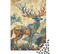 Deer God Jigsaw Puzzles Puzzles for Adults Kids. 1000 Pieces Impossible Challenge Toy Educational Game Home Decoration for Educational Games Gifts 1000pcs (75x50cm)