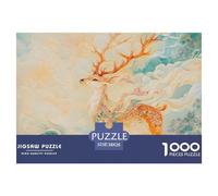Deer God 。 Puzzles Age 14+ for Adults 1000 。s Sika Deer 1000 Piece 。 Puzzles for Adults 38x26cm/1000pcs