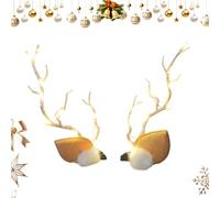 Deer Hair Clips | Illuminated Christmas Headwear - Festive Decorative Clips, for Photography Events Themed Shows Photos Family School Recitation Winter Party Children and Teenagers