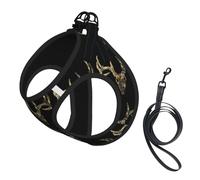 Deer Head Hunting Camoflauge Art Small Pet Towing Vest, Adjustable Straps, Easy to Walk, Soft and Breathable Straps, Suitable for Small Dogs and Cats, Etc