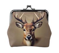 Deer Head Printing Coin Purse, Small Travel Kit Storage Pouch for Weekend Getaways and Business Trips