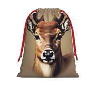 Deer Head Printing Print Practical Drawstring Gift Travel Pouches Men Women Multiple Occasion Daily Carry