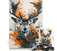 Deer Head Puzzle for Teenagers 1000 Pieces Creative Play Stress Less Fun Challenge Art Decor (38x26cm)