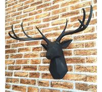 Deer Head Sculpture, Modern Animal Wall Art, Stag Design Resin Wall Decor for Living Room and Bedroom