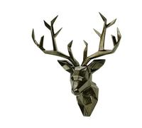 Deer Head Wall Decor - Large Faux Taxidermy Sculpture, Modern Animal Art for Home Wall Hanging, Mounted Stag Head with Antlers