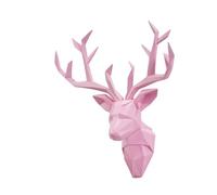 Deer Head Wall Decor - Large Faux Taxidermy Sculpture, Modern Animal Art for Home Wall Hanging, Mounted Stag Head with Antlers