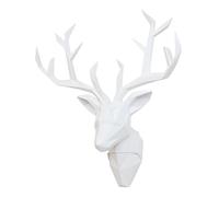 Deer Head Wall Decor - Large Faux Taxidermy Sculpture, Modern Animal Art for Home Wall Hanging, Mounted Stag Head with Antlers