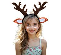 Deer Headband with Ears & Antlers, Reindeer, Deer Antlers, Animal Horns, Costume Kids, Halloween, Carnival, Fancy Dress, Christmas, Photo Box Accessories Comfy