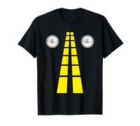 Deer Headlights With Road Markings Couples Costume Halloween T-Shirt