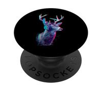 Deer Headphones Animal Music Forest Wildlife Lover Graphic PopSockets Adhesive PopGrip
