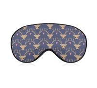 Deer Heart Sleep Eye Mask Sleeping Light Blocking Cover Night Blindfold for Travel Nap