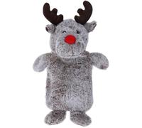 Deer Hot Water Bottle with Cover, 1L Cute Soft Plush Rubber Hot Water Bottle Bag with Removable Cover, Cute Animal Fluffy Cover Suitable for Warm Pain Relief or Gift, Kids and Adults
