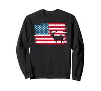 Deer Hunter American Flag 4th of July Patriotic Hunting Sweatshirt