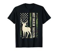 Deer Hunter Dad USA Flag Deer Hunting Lover Deer Season T-Shirt