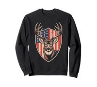 Deer Hunter US Flag Patriot Hunting Season for Men Sweatshirt