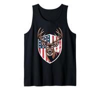 Deer Hunter US Flag Patriot Hunting Season for Men Tank Top