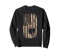 Deer Hunter US Flag Patriot Hunting Season Wildlife for Men Sweatshirt