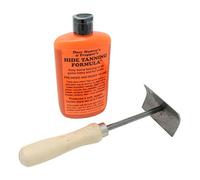 Deer Hunter's & Trapper's Hide & Fur Tanning Formula and Fleshing Tool Set ... (1)