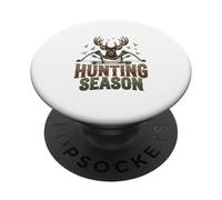Deer Hunting Buck Antlers Camo Bow Outdoor Hunter PopSockets Adhesive PopGrip