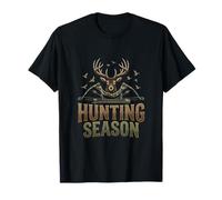 Deer Hunting Buck Antlers Camo Bow Outdoor Hunter T-Shirt