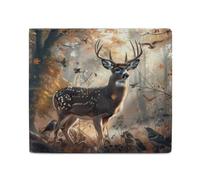 Deer Hunting Deer in The Forests Billfold Wallet Leather Purse Cute Card Holder Clutch for Business Travel