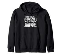 Deer Hunting for Hunter Whitetail Buck Deer Season for Men Zip Hoodie